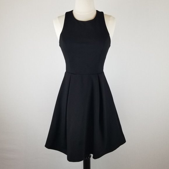 Lulus Black Fit and Flare Skater Mini Dress Sz S - Picture 2 of 10
